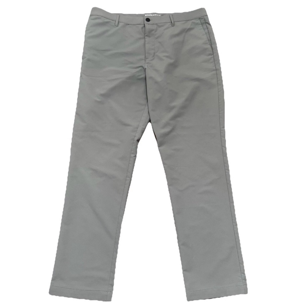 Banana Republic Men's 38x32 Flat Front Pant Slim‎ Fit Wicking Performance Casual